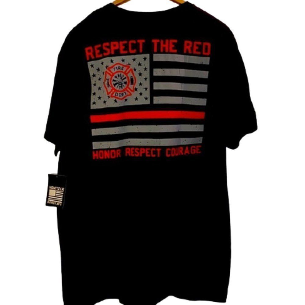 🆕Howitzer Respect The Red Firemen T-shirt 🔥🔥🔥 - Picture 2 of 4